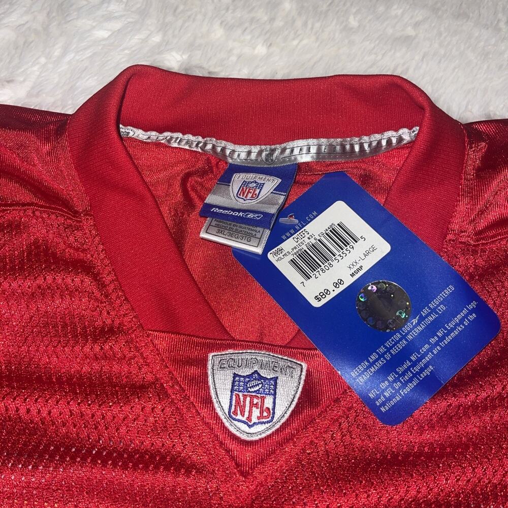 VTG Kansas City Chiefs Priest Holmes NFL Equipment Reebok Jersey 3XL New W/Tag - Picture 3 of 4